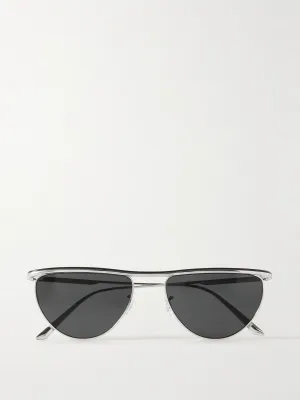 1984C cat-eye silver-tone sunglasses