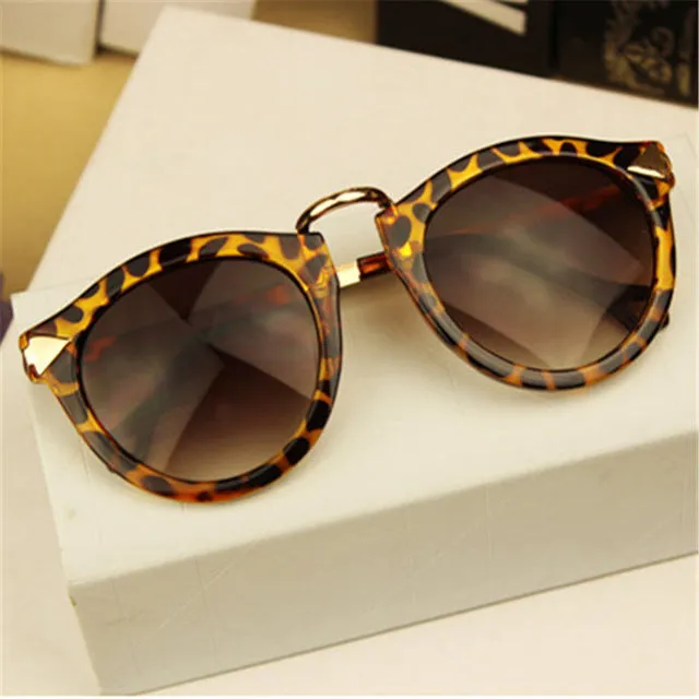 4 Colors Retro Round Women Sunglasses Brand Mirrored Female Sun Glasses Women's Glasses Feminine