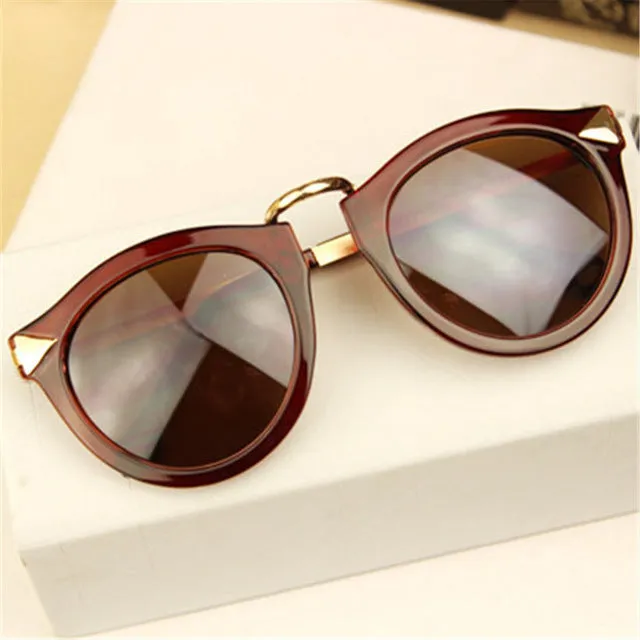 4 Colors Retro Round Women Sunglasses Brand Mirrored Female Sun Glasses Women's Glasses Feminine