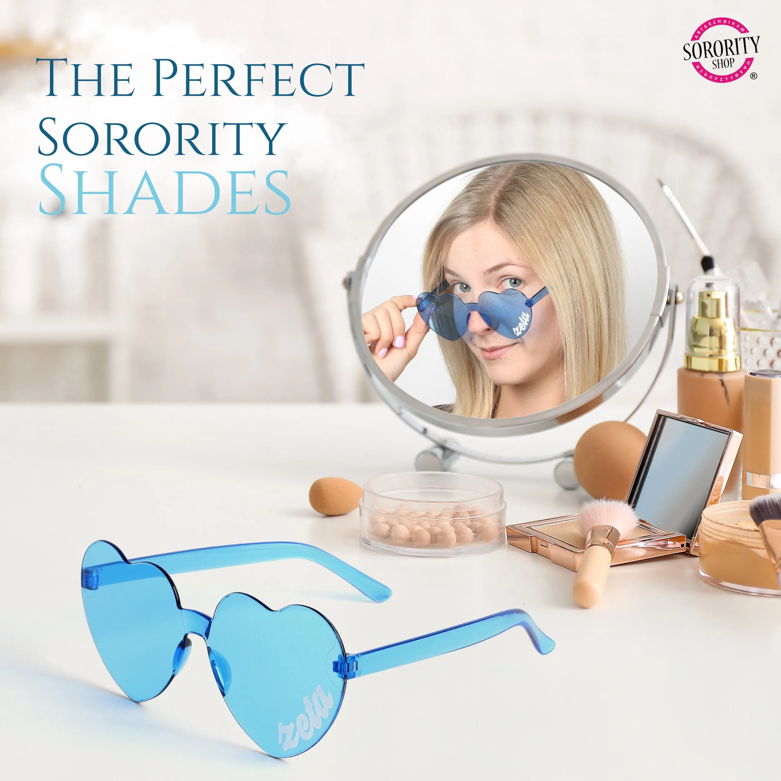 Alpha Kappa Delta Phi Sunglasses - Heart Shaped