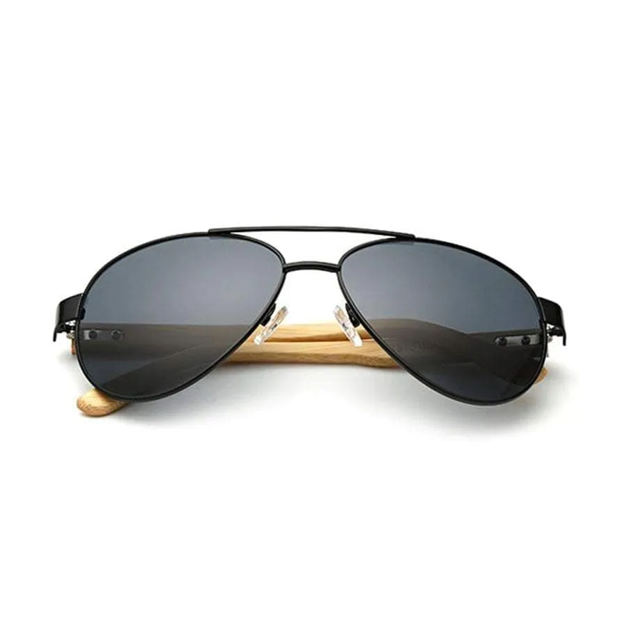 Bamboo Aviator Sunglasses- 7 Colors