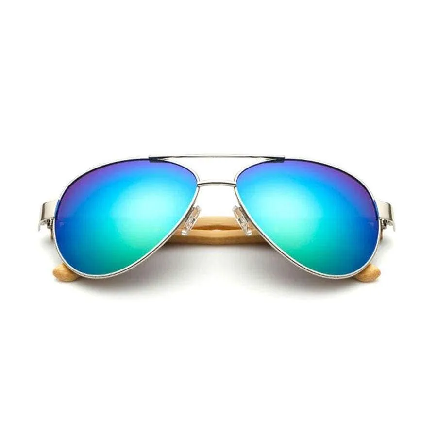 Bamboo Aviator Sunglasses- 7 Colors