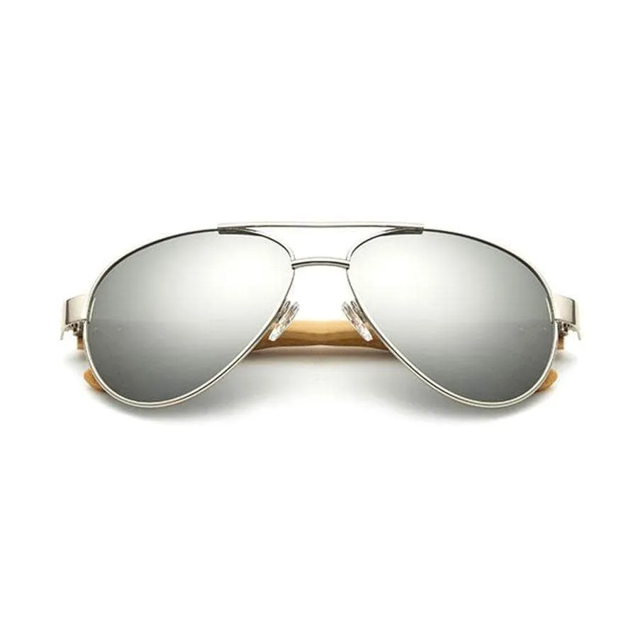 Bamboo Aviator Sunglasses- 7 Colors