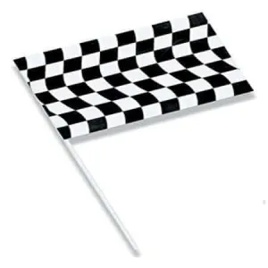 Black & White Check Jumbo Plastic Flag