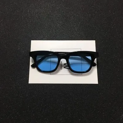 Black Plastic Frame Colorful Square Sunglasses