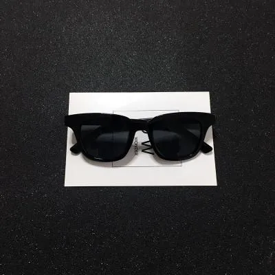 Black Plastic Frame Colorful Square Sunglasses