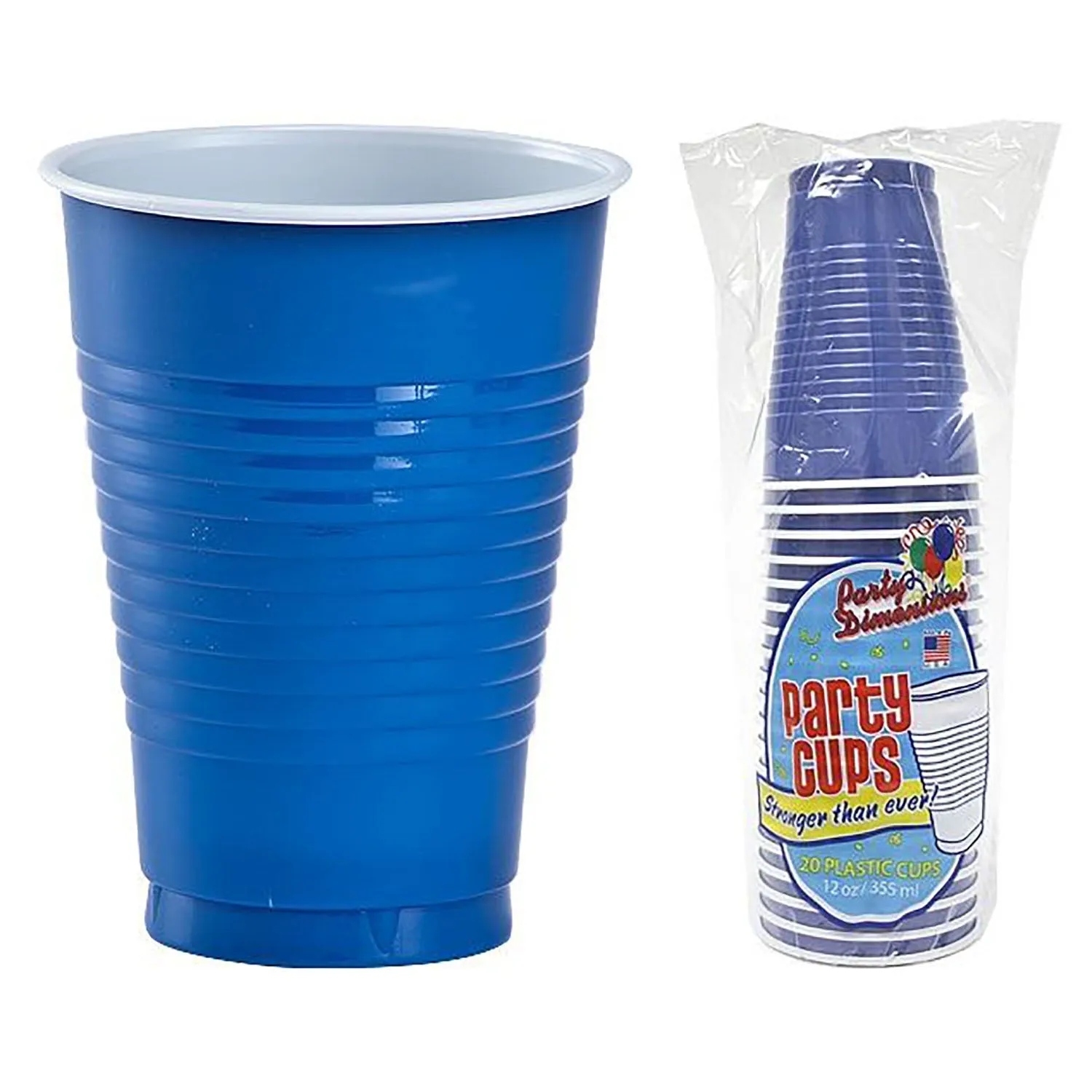 Blue Co-Ex Plastic Cup 12 oz