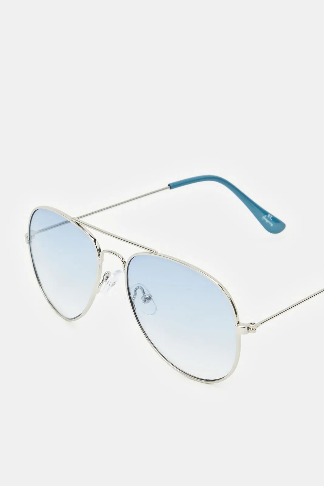 Boys Blue Aviator Embellished Sunglasses