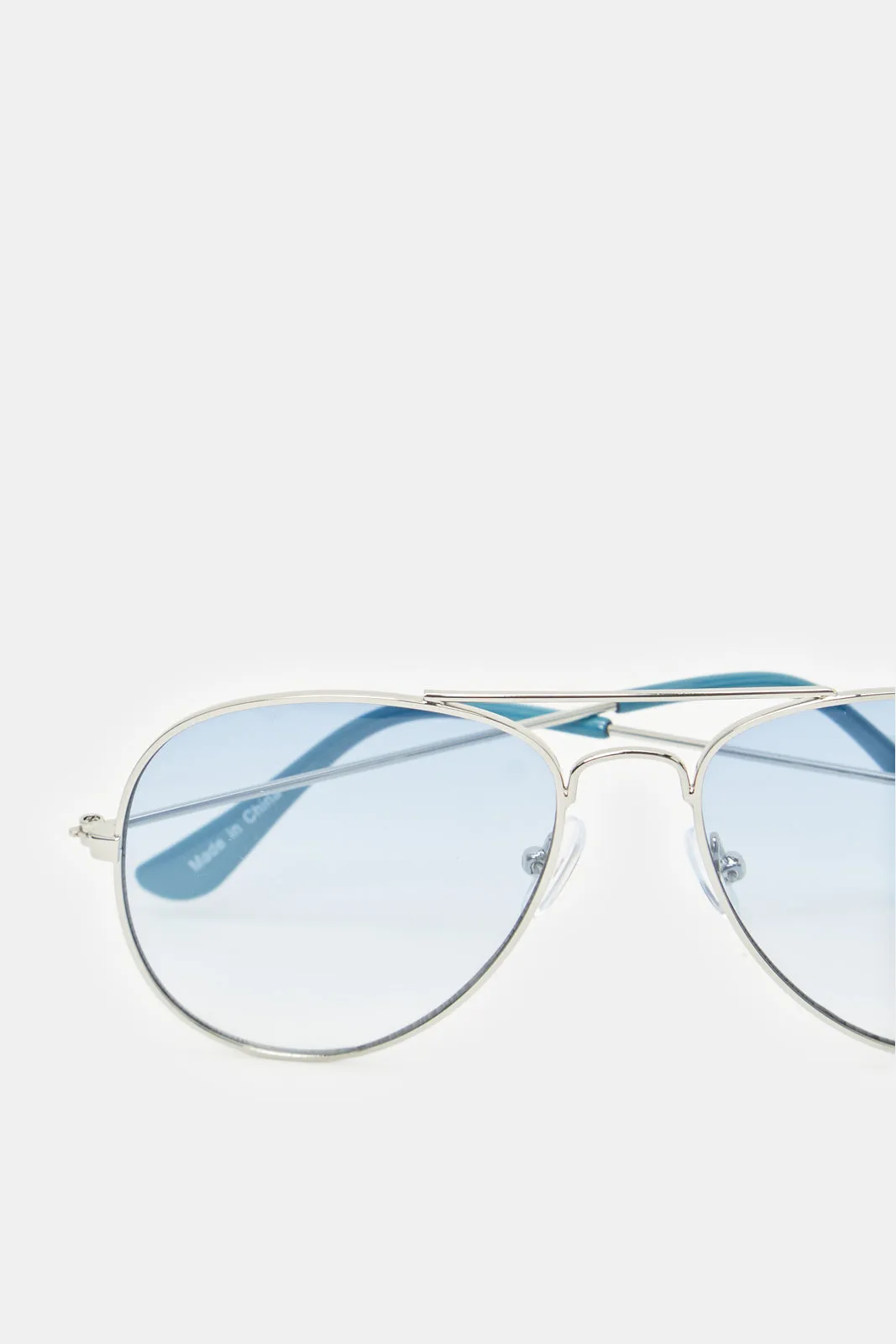 Boys Blue Aviator Embellished Sunglasses