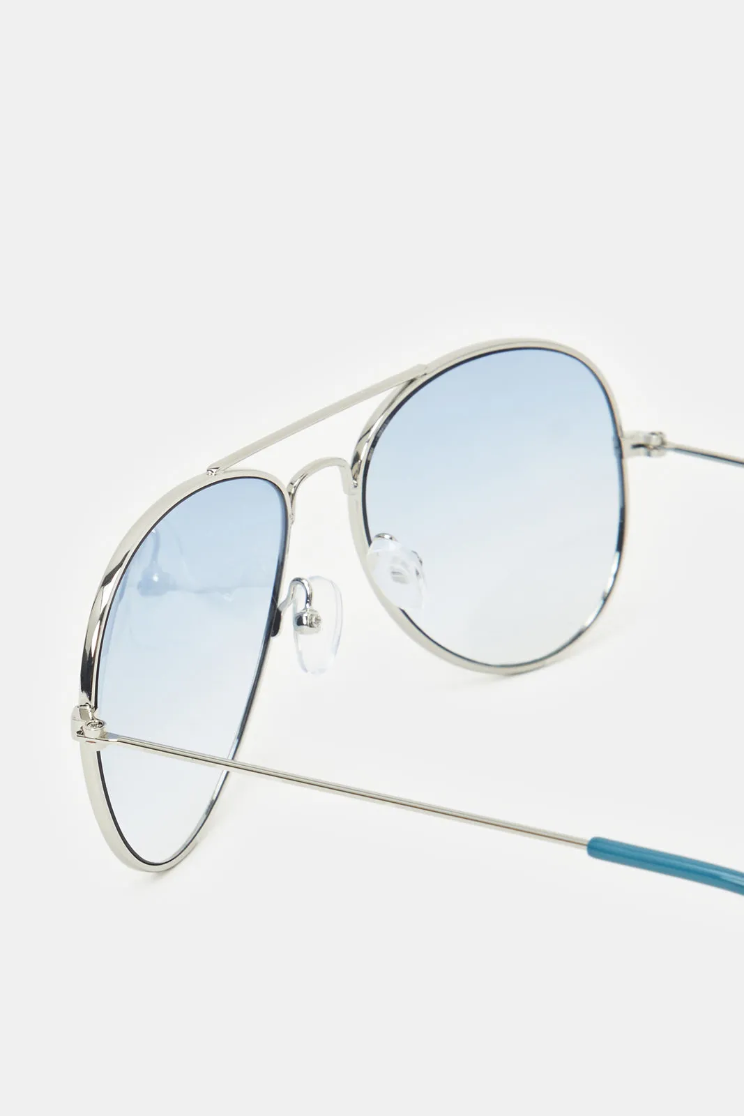 Boys Blue Aviator Embellished Sunglasses