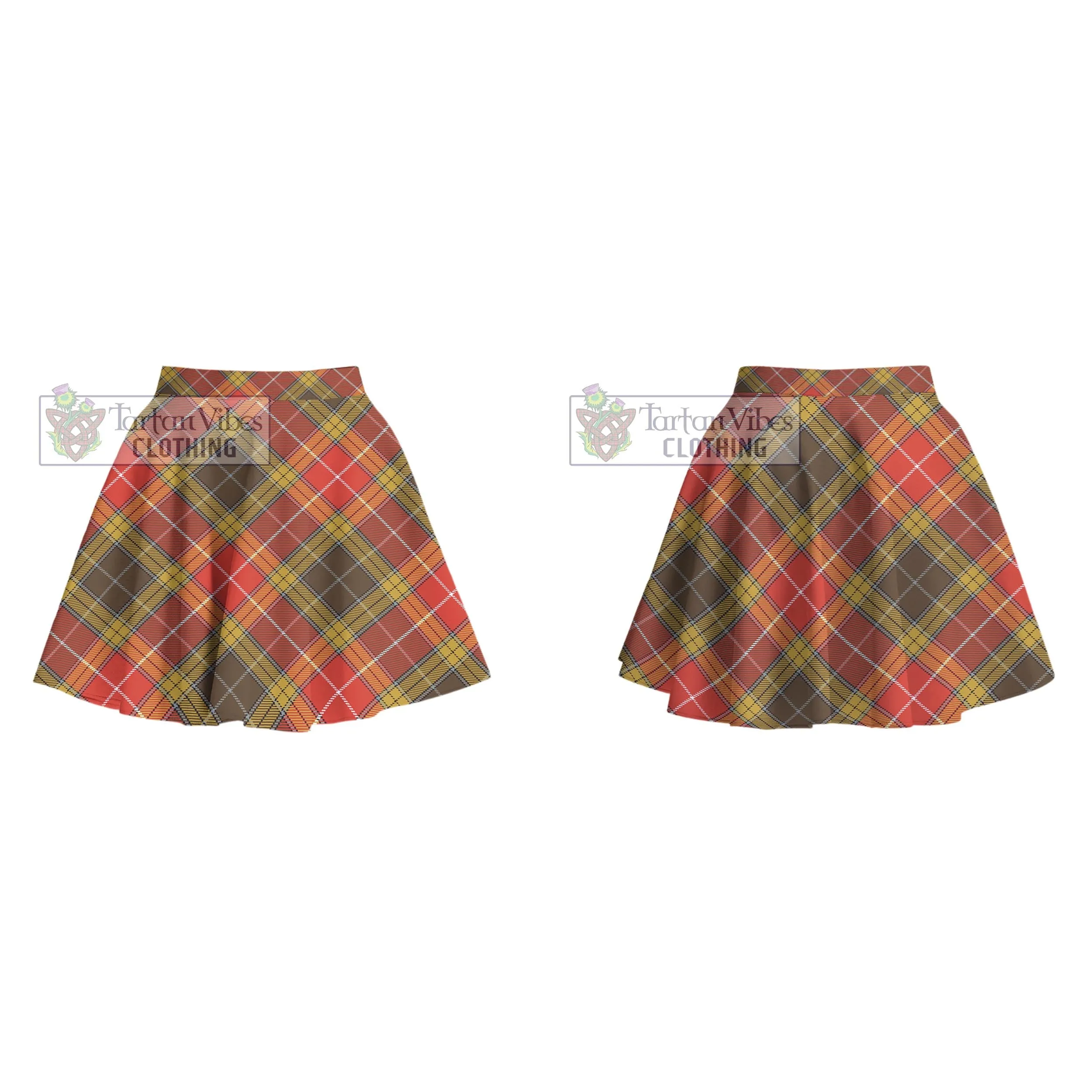 Buchanan Old Set Weathered Tartan Women's Plated Mini Skirt