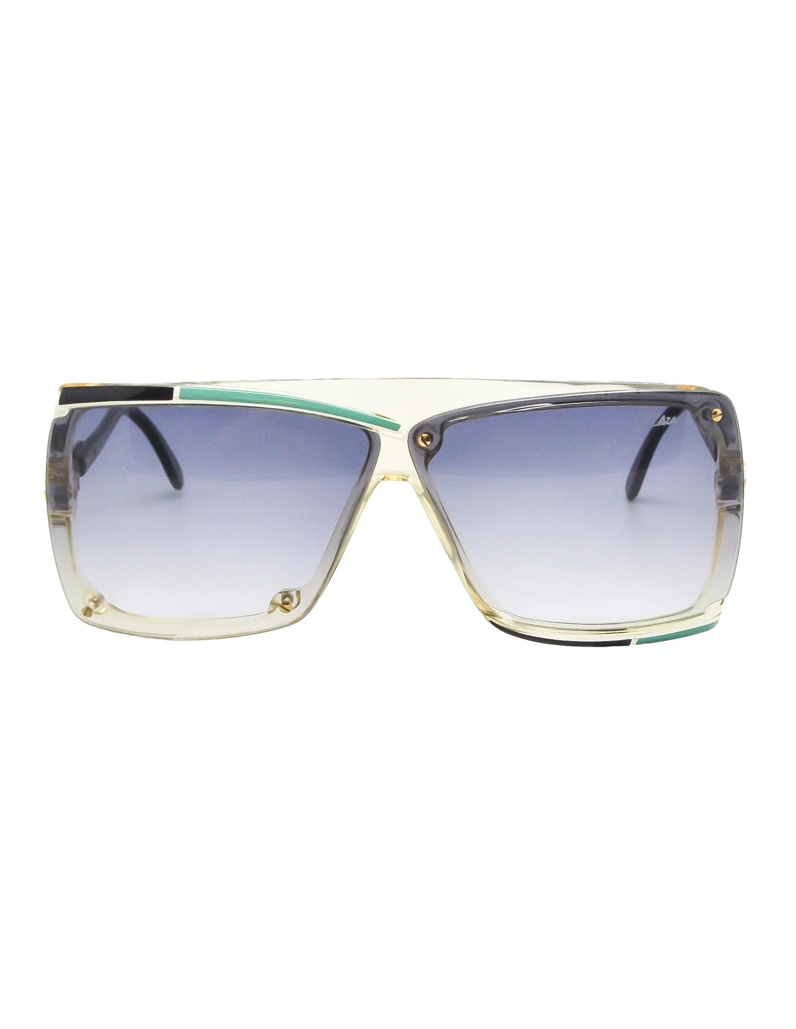 Cazal Vintage Navy Blue and Seafoam Sunglasses 859 277