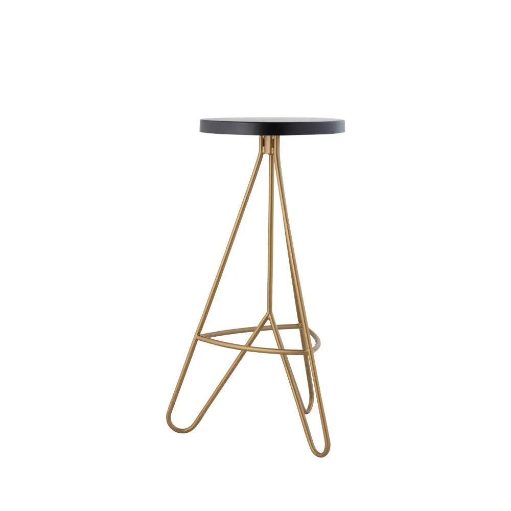 Chintaly 30" Modern Industiral Iron Tripod Backless Bar Stool