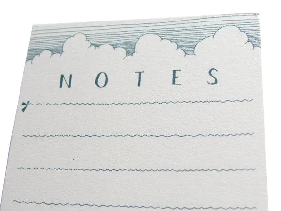 Clouds & Trees Notepad by Martine Workman