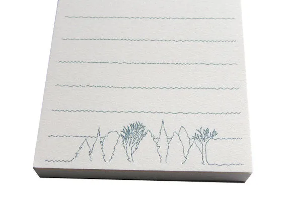 Clouds & Trees Notepad by Martine Workman