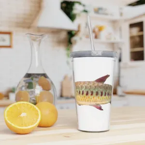 Colorful Fish Plastic Tumbler with Straw