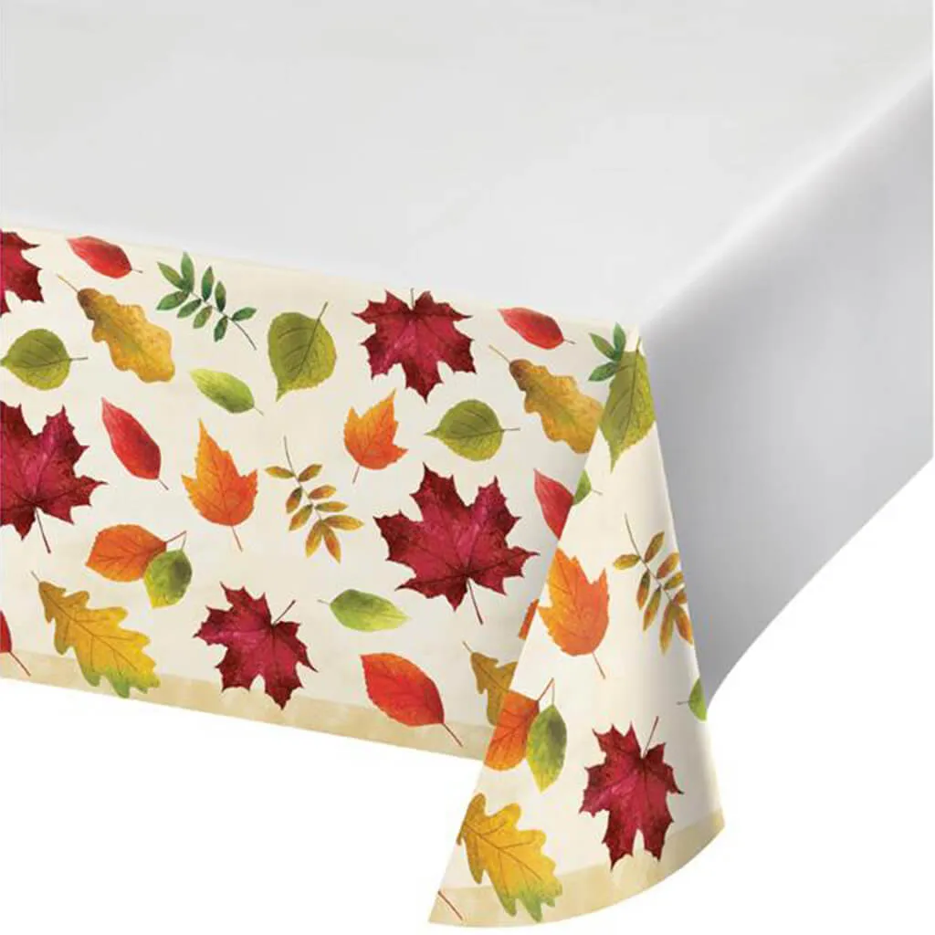 Colorful Leaves Plastic Tablecloths 54 x 102