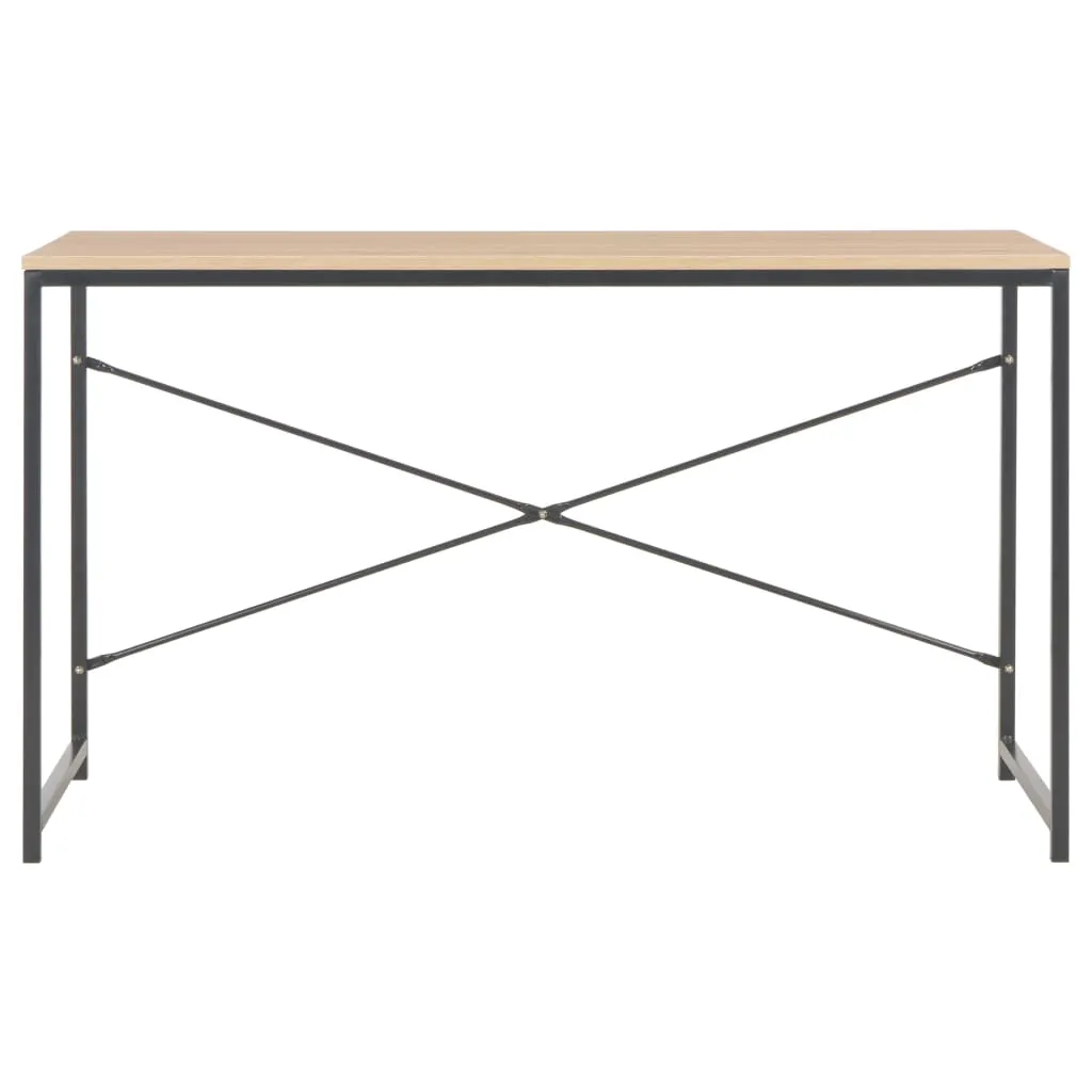 Computer Desk Black and Oak 120x60x70 cm