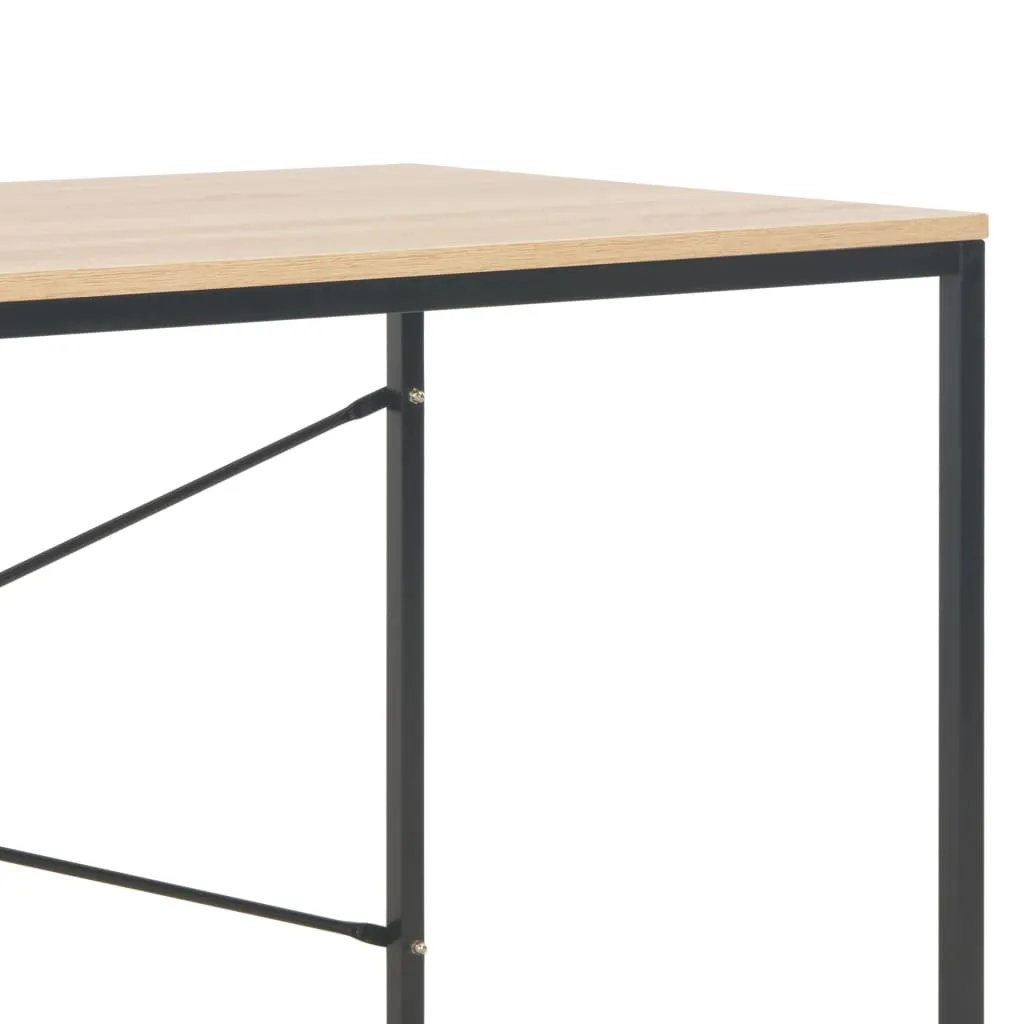 Computer Desk Black and Oak 120x60x70 cm