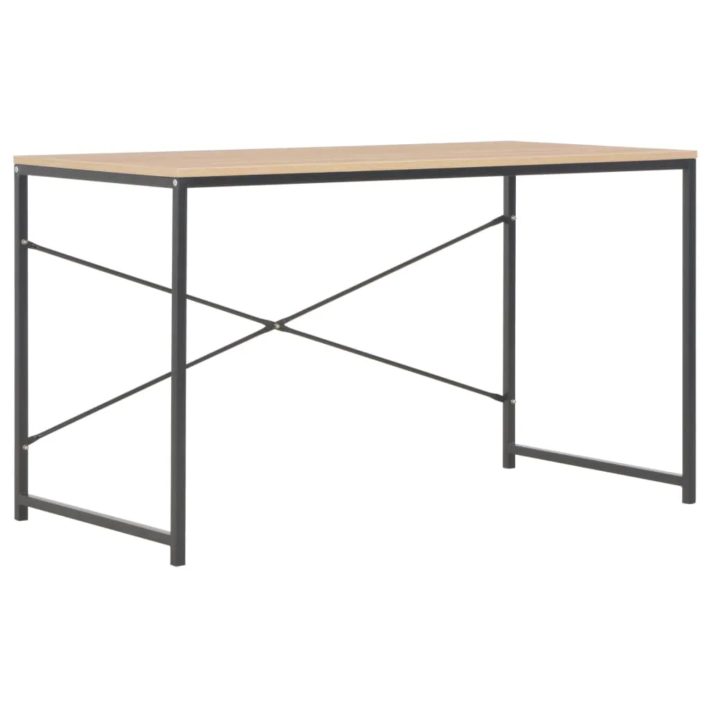 Computer Desk Black and Oak 120x60x70 cm