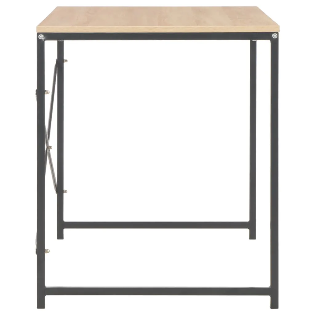 Computer Desk Black and Oak 120x60x70 cm