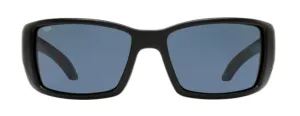 Costa Del Mar Mens Blackfin Matte Black Frame - Gray 580 Plastic Lens - Polarized Sunglasses