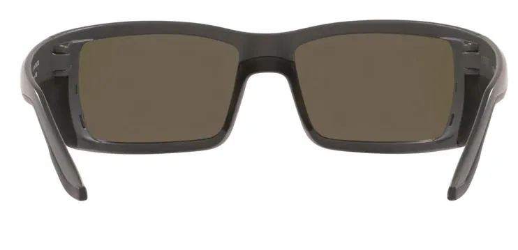 Costa Del Mar Mens Permit Matte Gray Frame - Blue Mirror 580 Glass Lens - Polarized Sunglasses