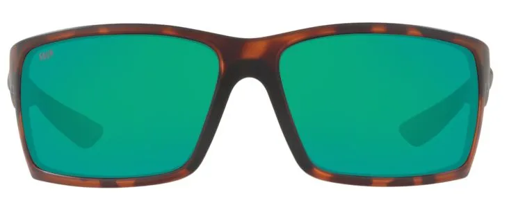 Costa Del Mar Reefton Retro Tortoise Frame - Green Mirror 580 Plastic Lens - Polarized Sunglasses