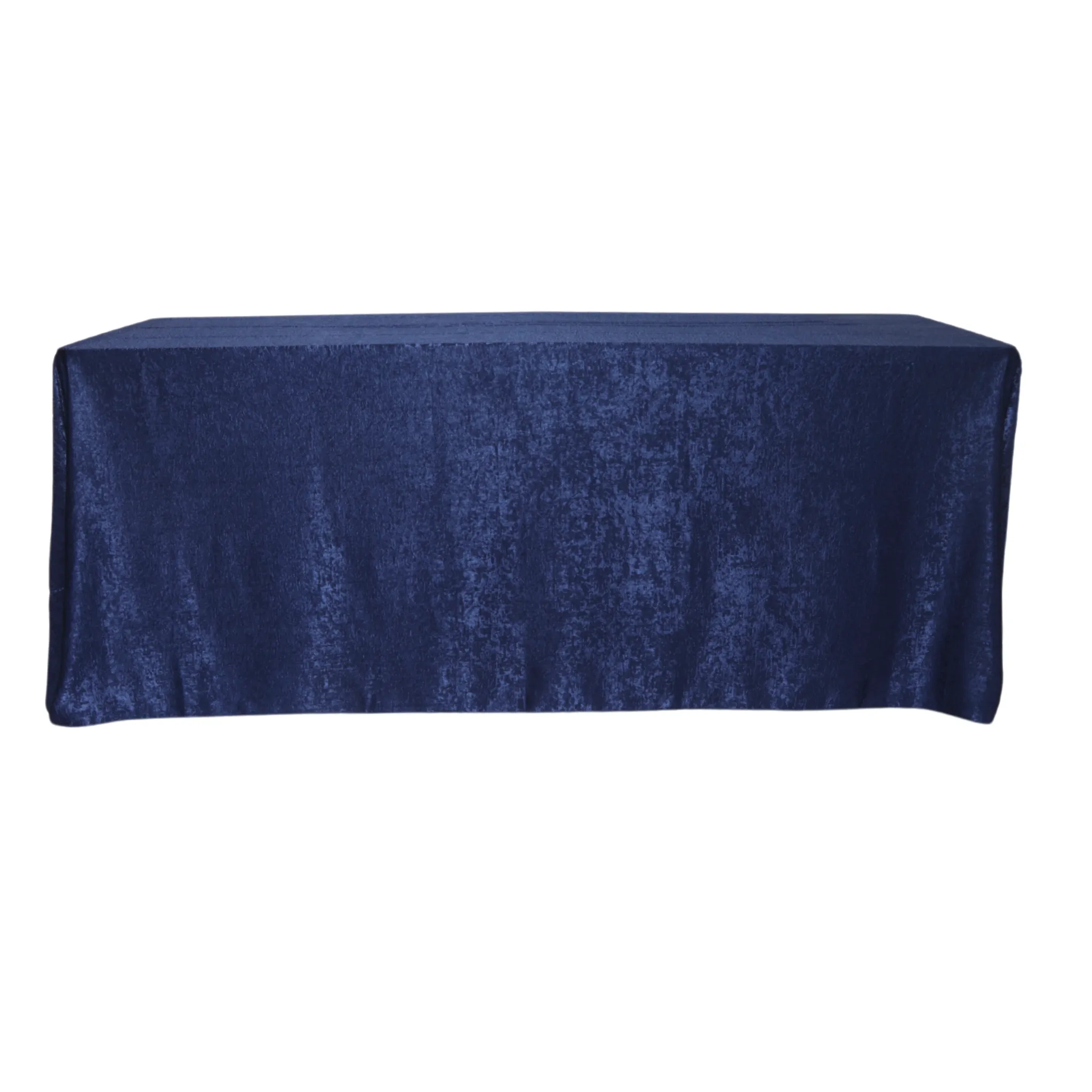 Crinkle Shimmer 90"x132" Rectangular Tablecloth - Navy Blue