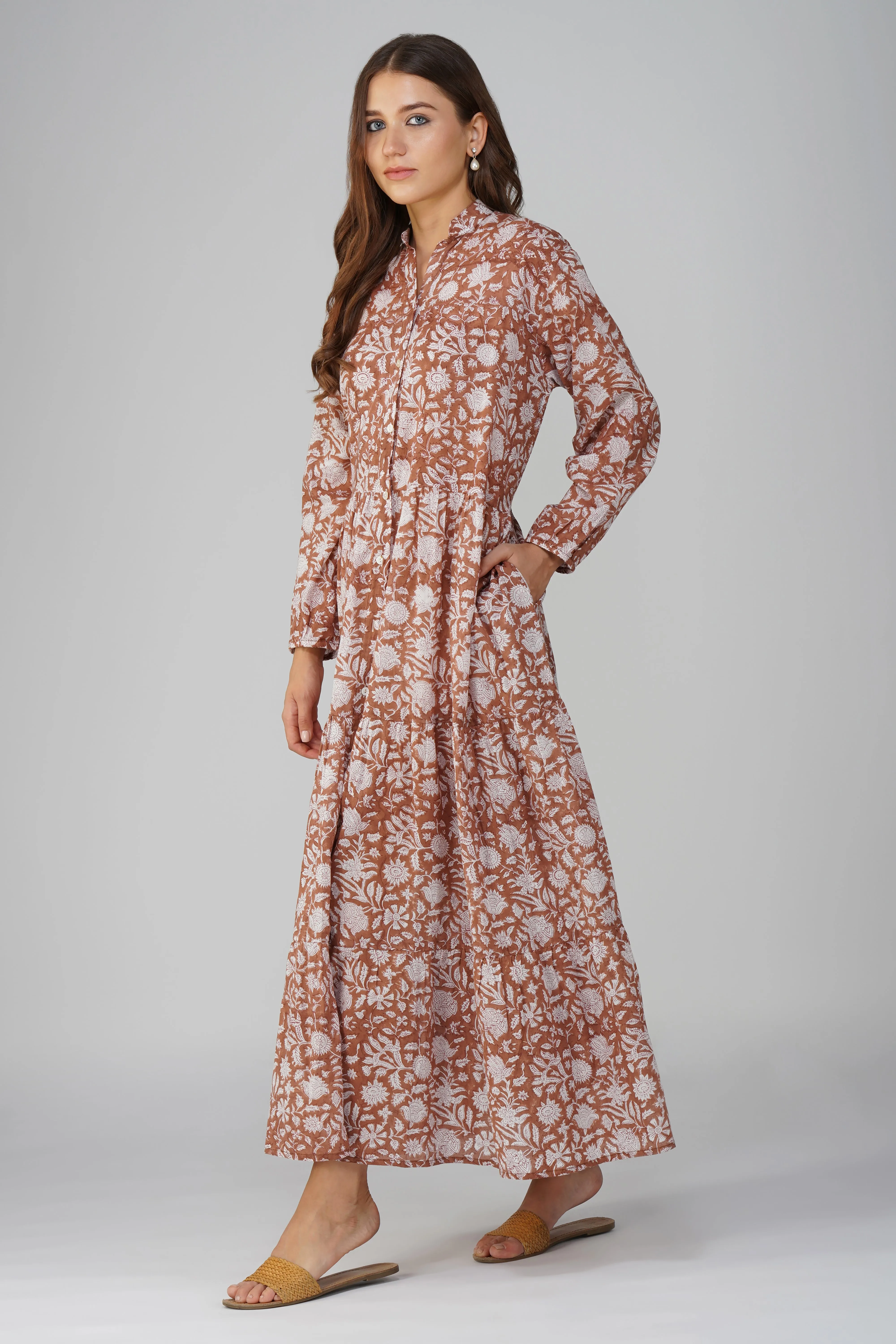 Daphne Maxi Dress - Brown