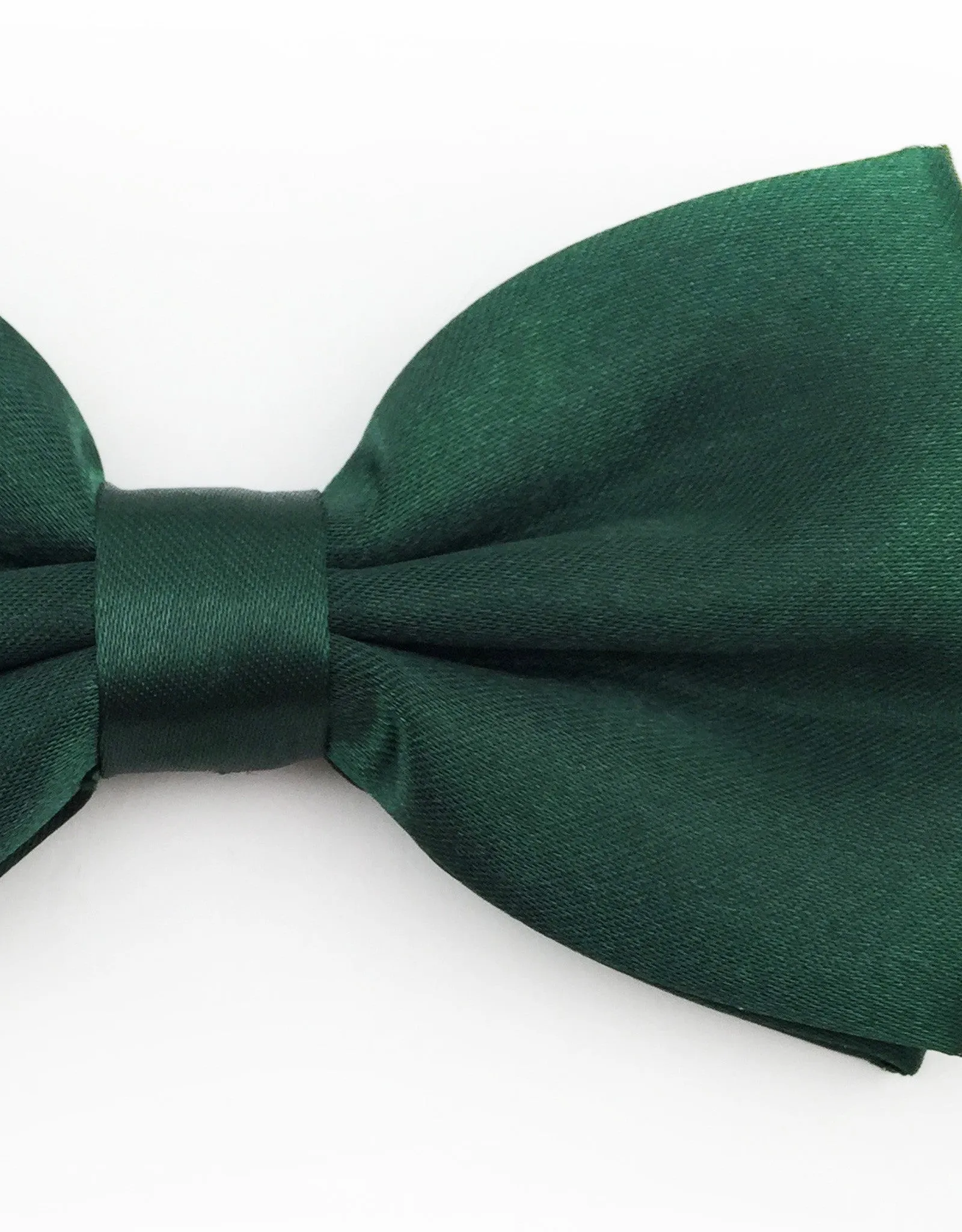 Dark Green Satin Pre-tied Bowtie