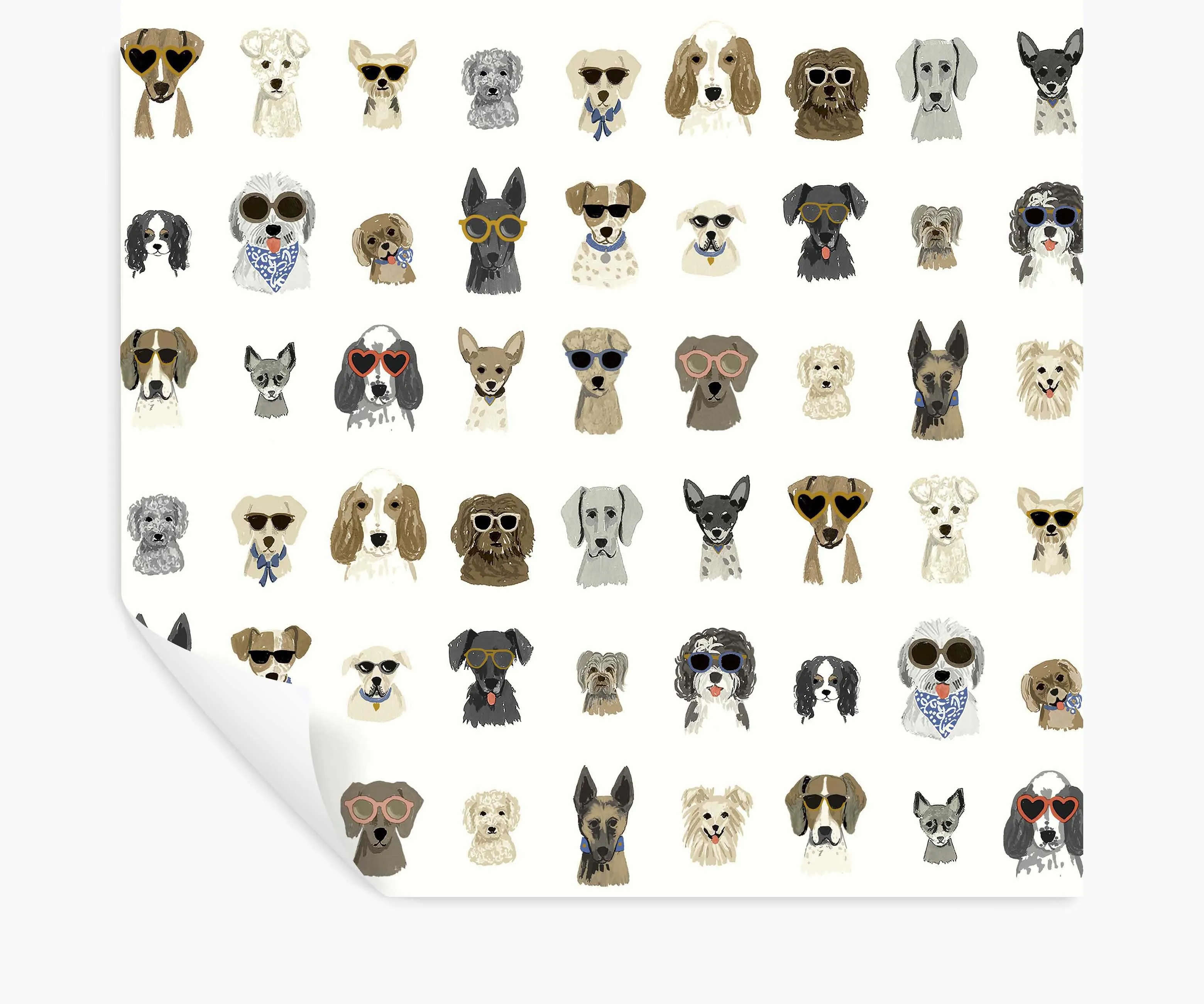 Dog Days Peel & Stick Wallpaper - White Multi