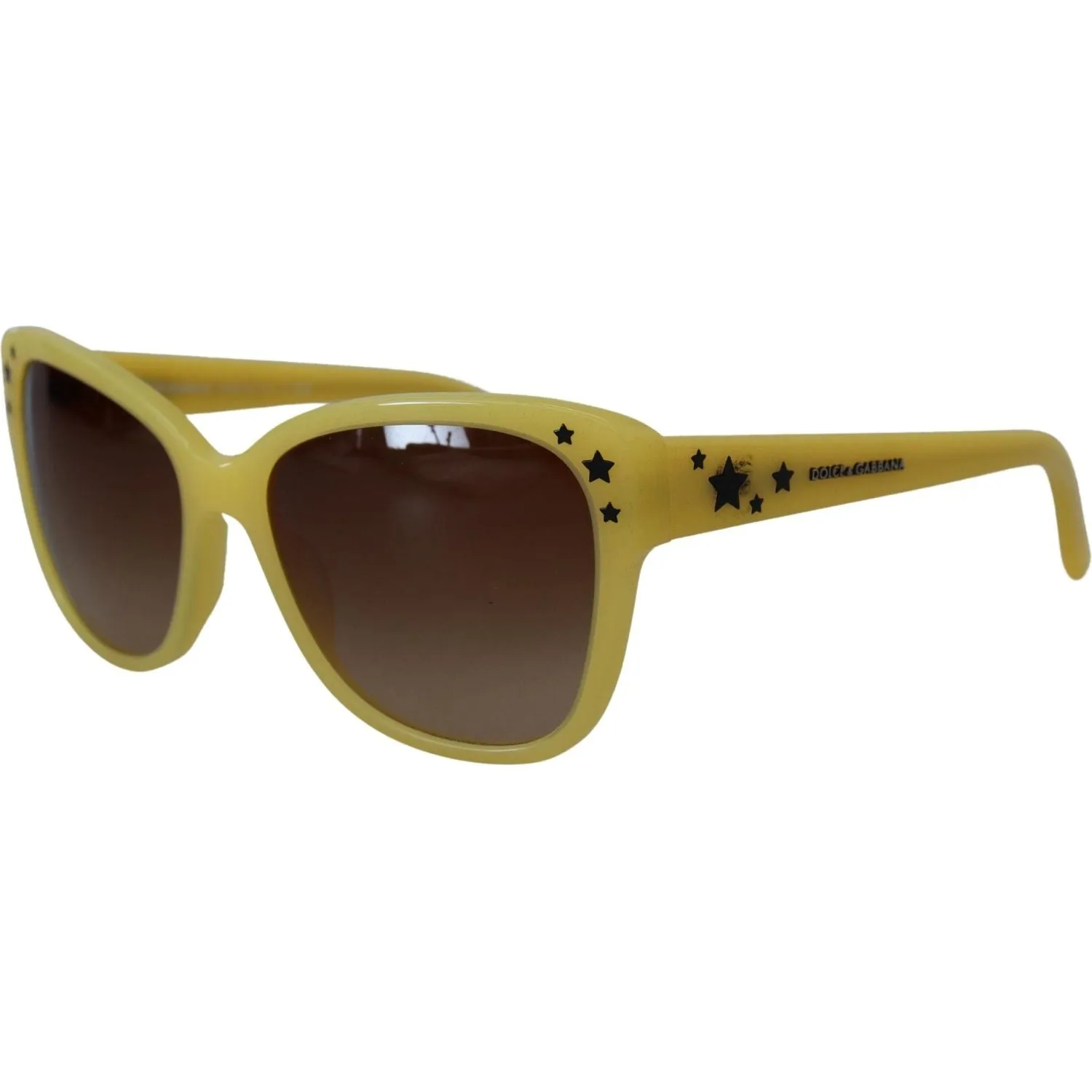 Dolce & Gabbana Chic Yellow Acetate Gradient Sunglasses