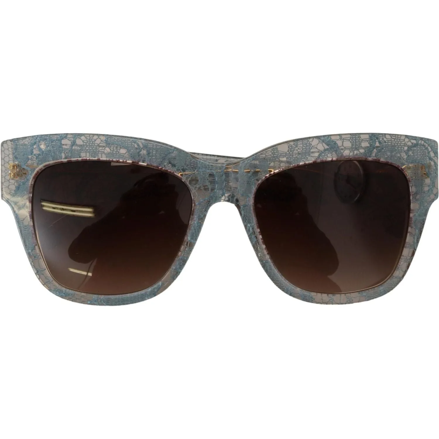 Dolce & Gabbana Elegant Lace Detail Blue Sunglasses