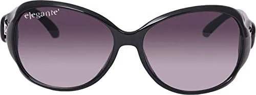 ELEGANTE Combo of Black & Brown Oval Sunglasses for Women