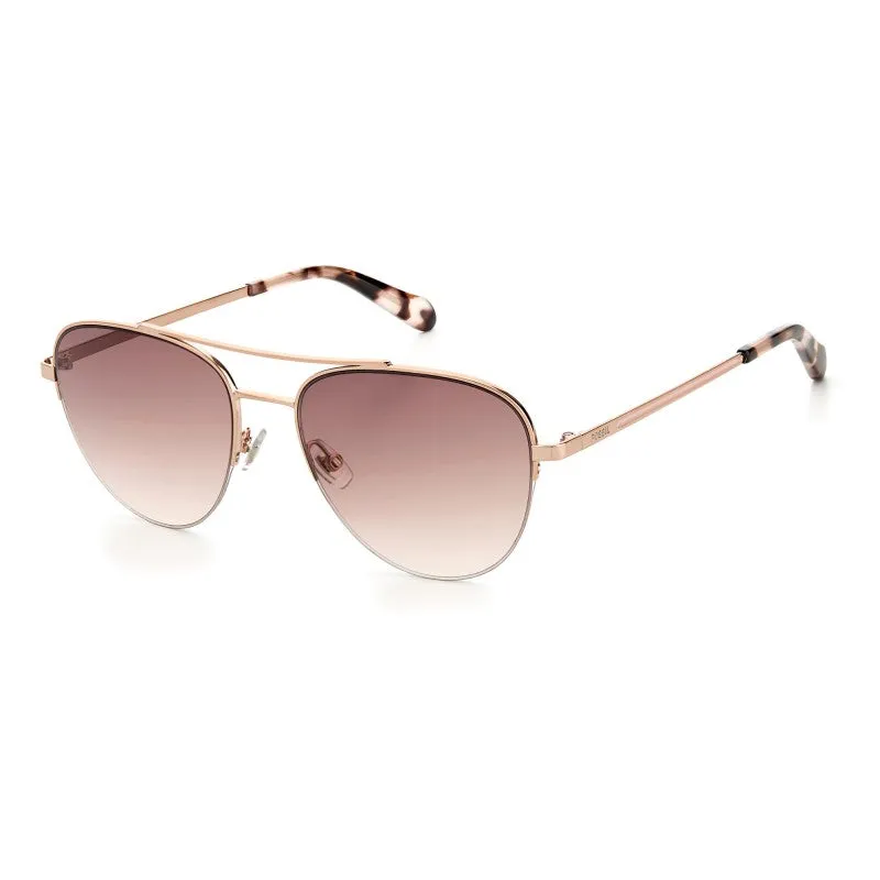 Fossil Women's 54mm Rose Gold Sunglasses FOS2106GS-0AU2-HA