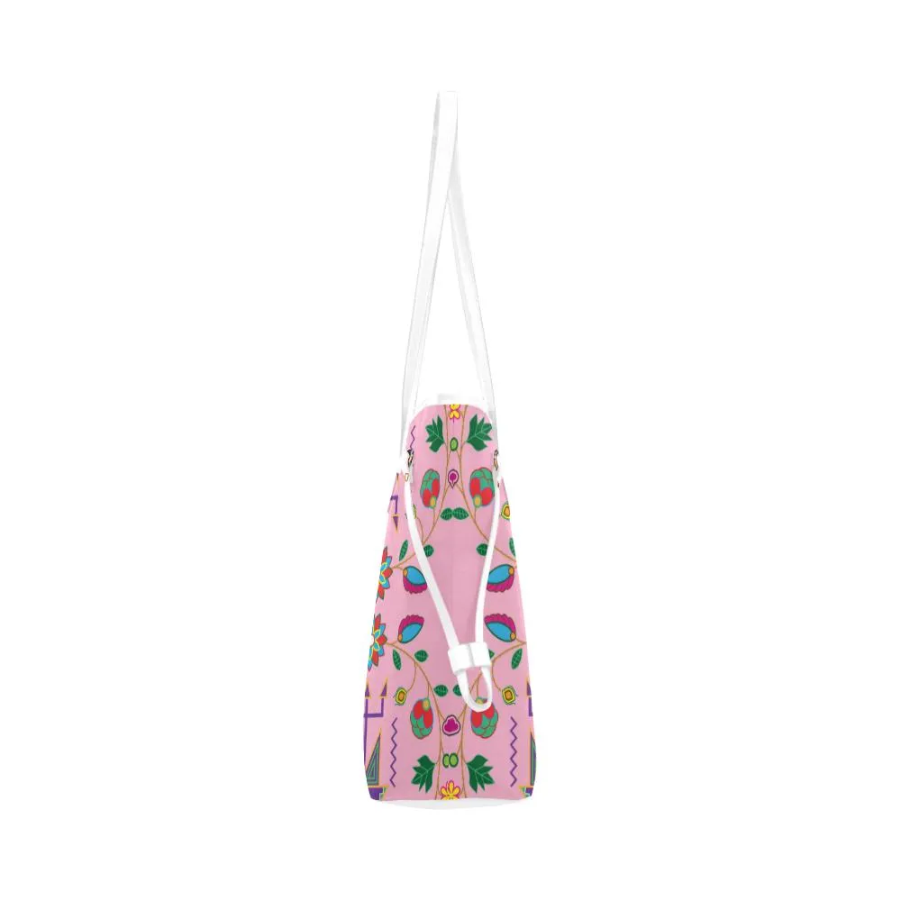 Geometric Floral Fall - Sunset Clover Canvas Tote Bag