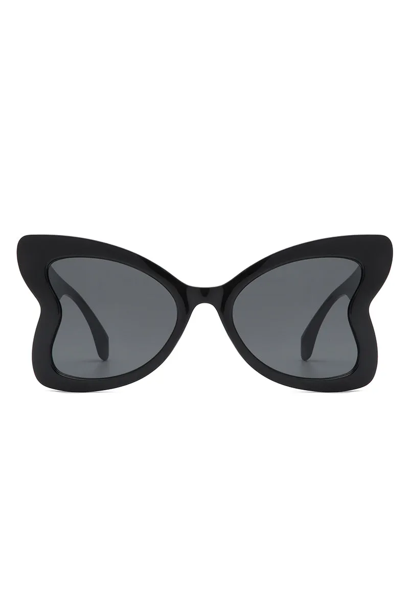 Glisten - Cat Eye Oversized Butterfly Shape Sunglasses