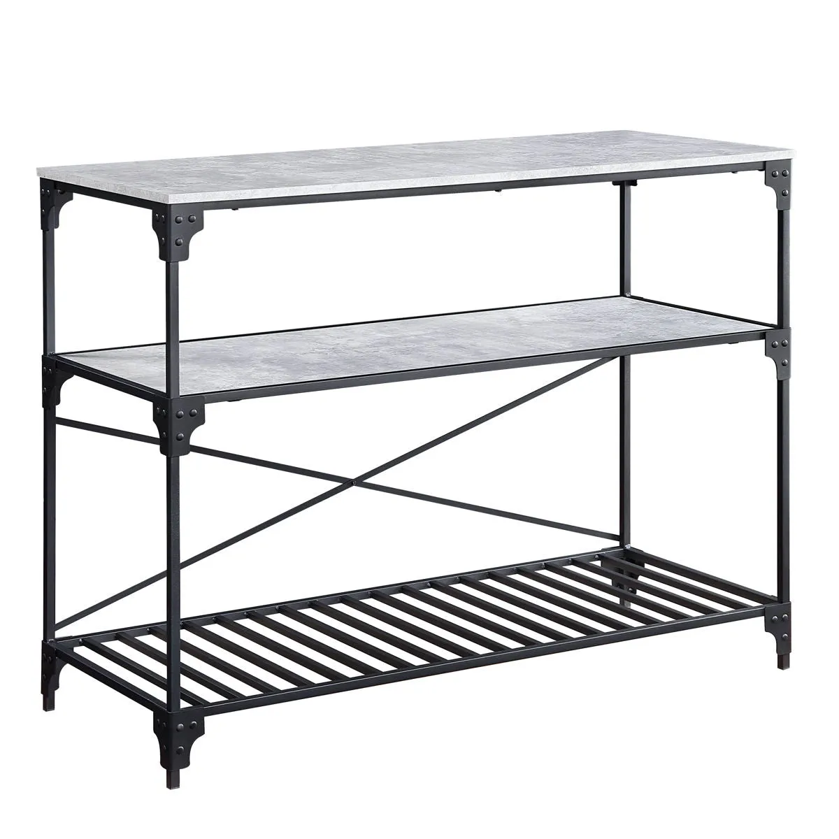 Jakob - Concrete Kitchen Island - Black