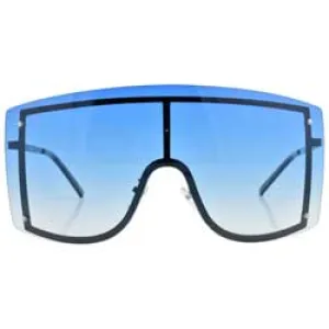 LUXE DELUX Blue Oversized Sunglasses