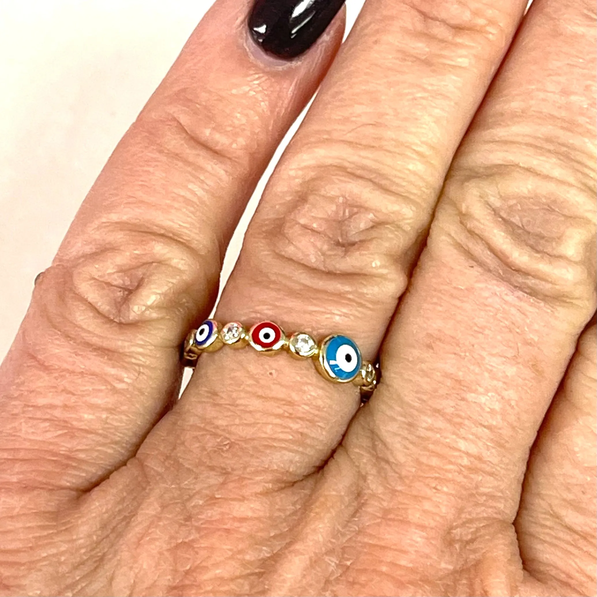 Multi Evil Eye And CZ Rings