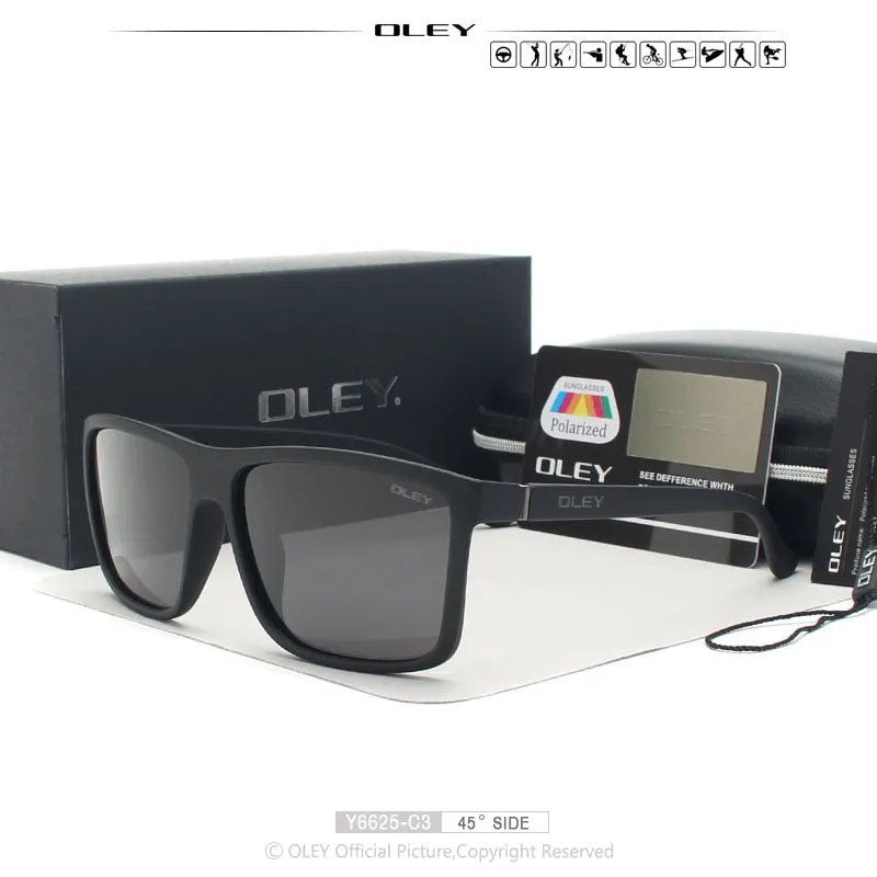 Oley Brand Sunglasses Men Classic Male Square Glasses Driving Travel Eyewear Unisex Y6625