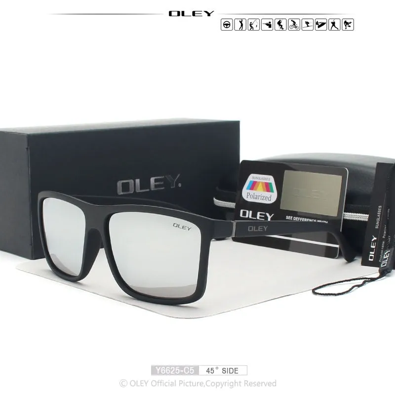 Oley Brand Sunglasses Men Classic Male Square Glasses Driving Travel Eyewear Unisex Y6625