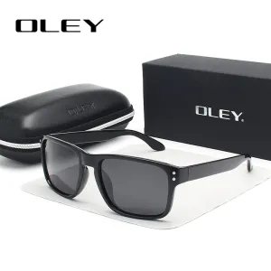 Oley Classic Polarized Sunglasses Men Glasses Driving Coating Black Frame Fishing Driving Y8133