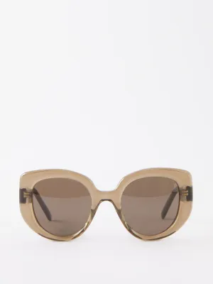 Oversized round cat eye sunglasses