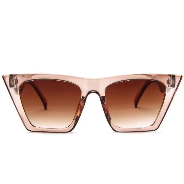 Plastic Frame Rectangular Colorful Sharp Sunglasses