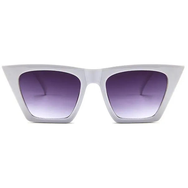 Plastic Frame Rectangular Colorful Sharp Sunglasses