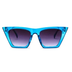 Plastic Frame Rectangular Colorful Sharp Sunglasses