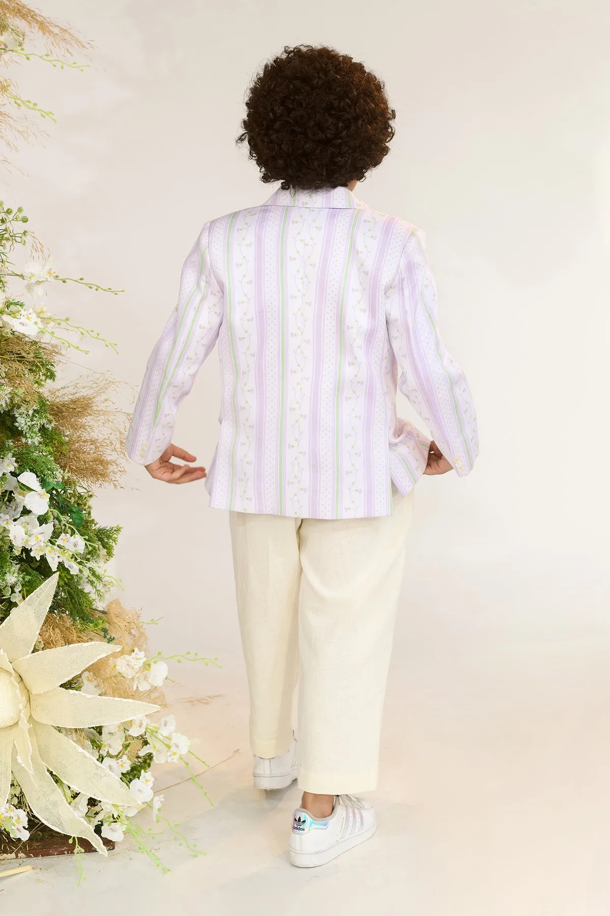 Plum Channel- Printed Blazer For Boys