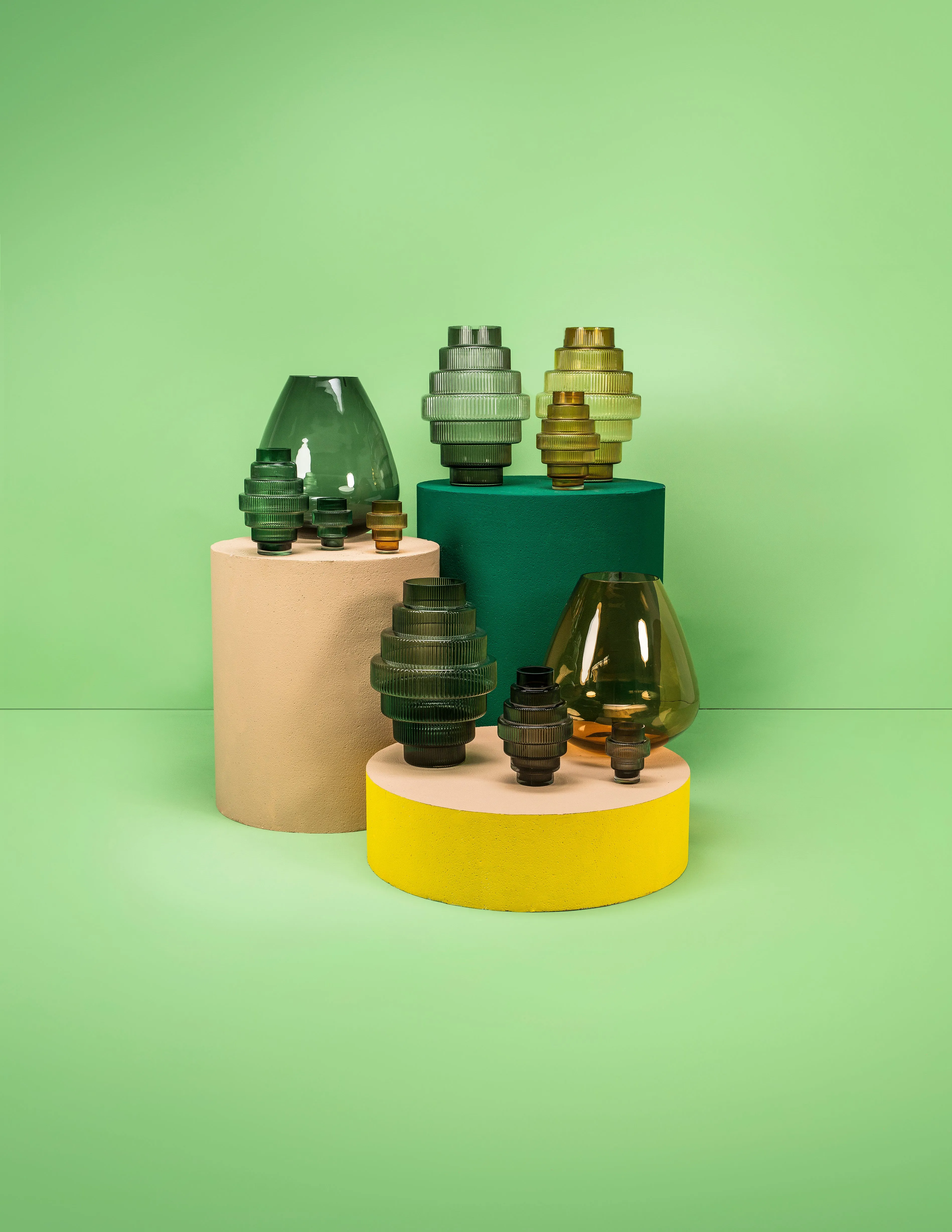 Pols Potten Large Steps Vase in Green – Excess Stock